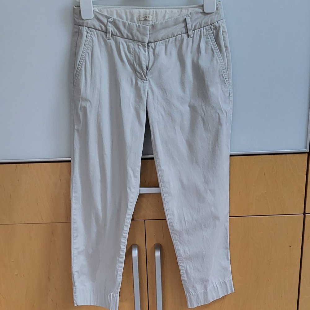 J. Crew Off White Cropped Pants